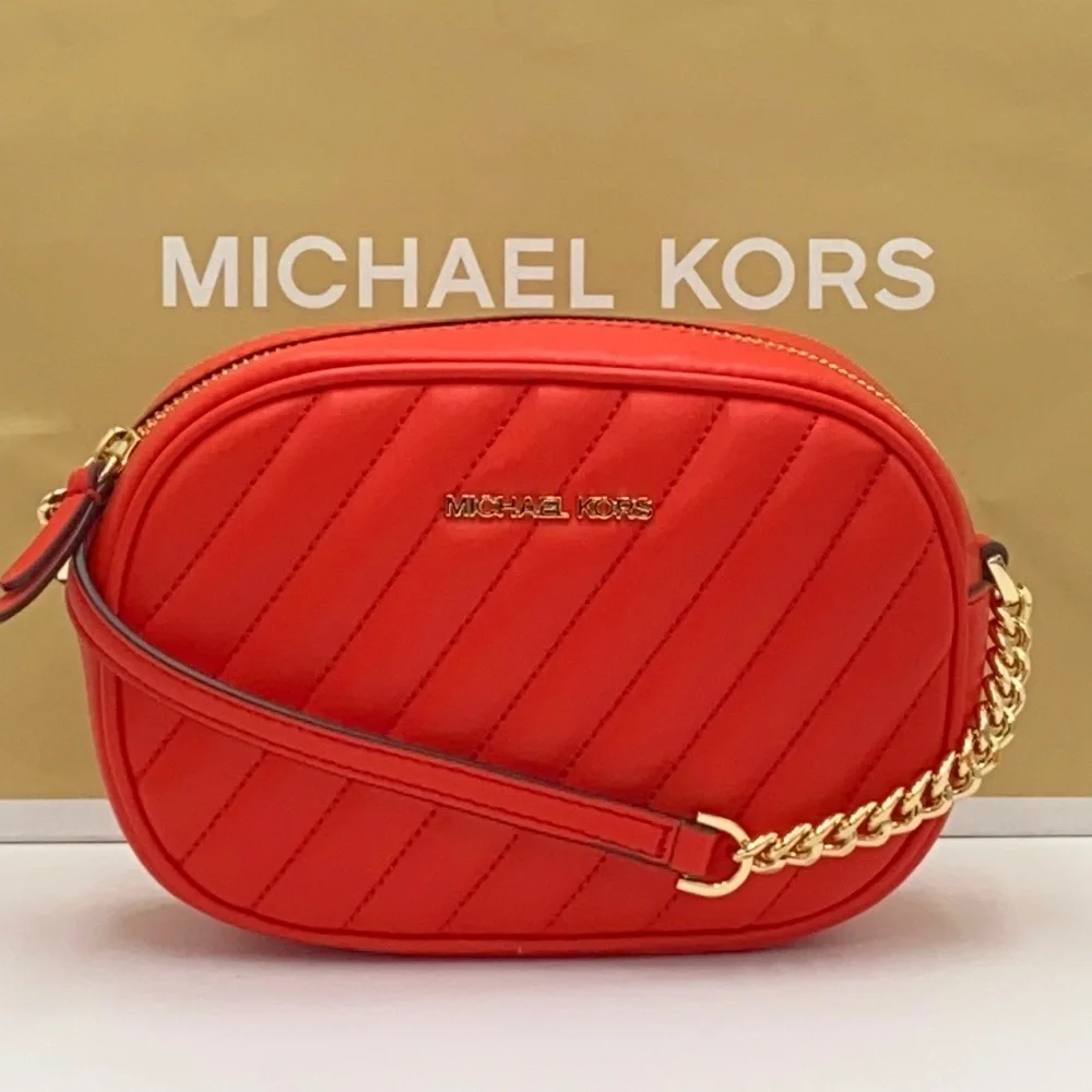 MICHAEL KORS ROSE SM OVAL CAMERA XBODY DR SANGRIA - Picture 2 of 16